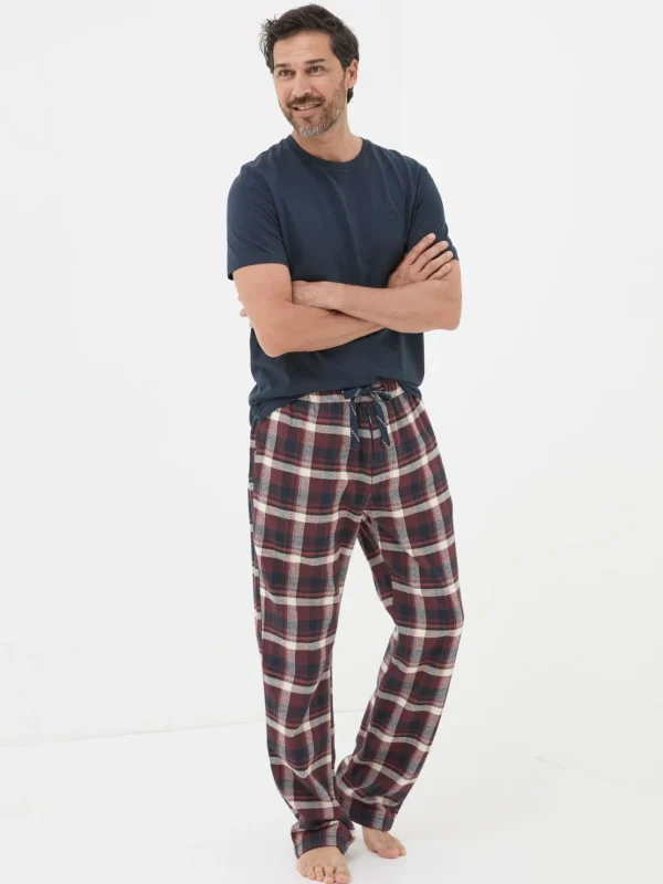 Ferring Plum Purple Check Pyjama Bottoms