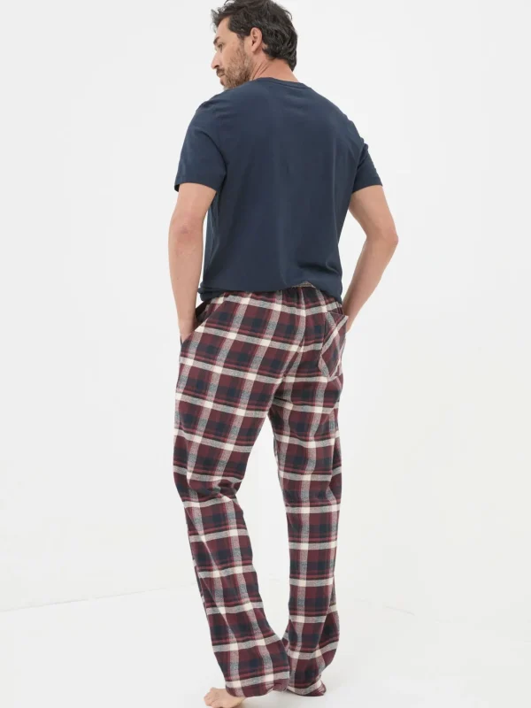 Ferring Plum Purple Check Pyjama Bottoms