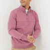 Fowey Pink Half Neck Sweatshirt