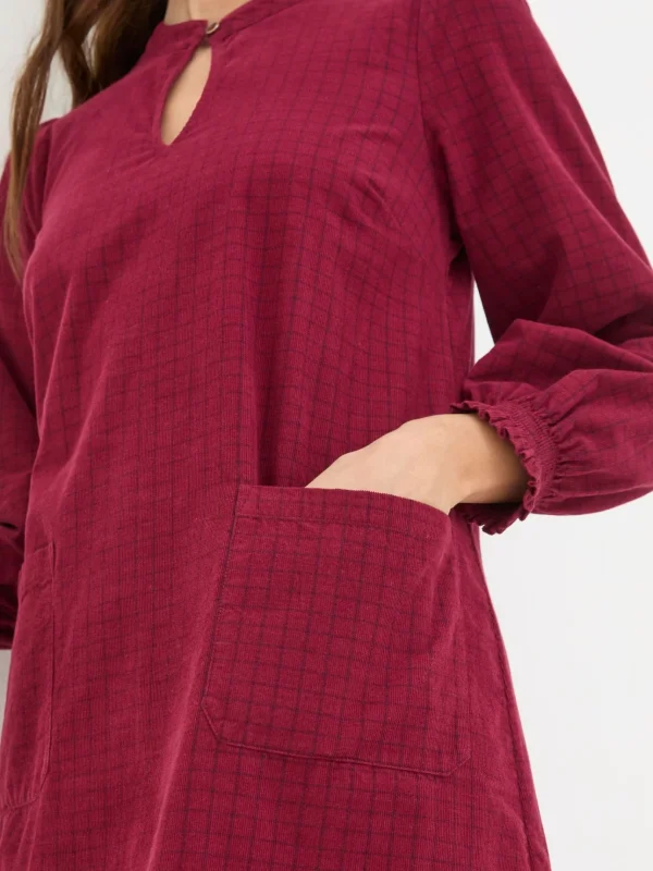 Fran Red Check Cord Dress