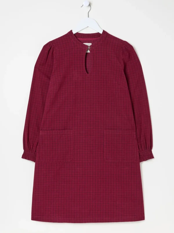 Fran Red Check Cord Dress