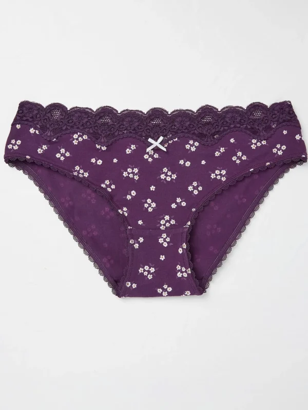 Freya Purple Floral Mini Knickers