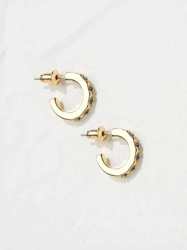 Gem Blue Huggy Hoops Earrings