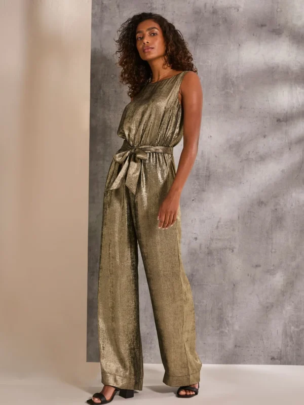 Gisele Gold Metallic Jumpsuit