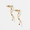 Gold Tone Abstract Drop Earrings