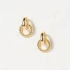 Gold Tone Chain Drop Earrings