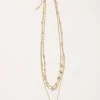 Gold Tone Multi Star Necklace