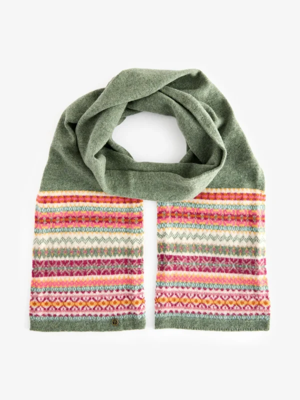 Green Fairisle Lambswool Scarf