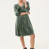 Green Gracie Velvet Dress