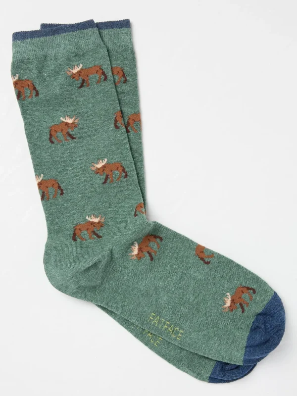 Green Moose Men's Socks 1 Pack