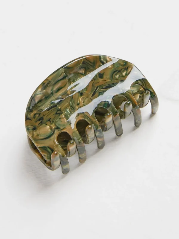 Green Round Claw Clip