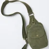 Green Suede Belt Bag