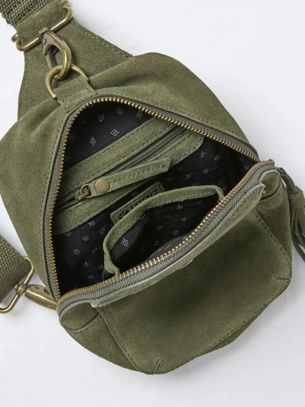 Green Suede Belt Bag