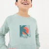 Green Surf Graphic Sweatshirt