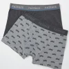 Grey 2 Pack Of Motorbike Boxers