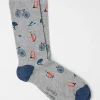 Grey Bike Parts Men's Socks 1 Pack