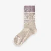 Grey Cashmere Blend Fairisle Socks