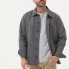 Grey Cotton Linen Worker Jacket