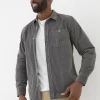 Grey Long Sleeve Cord Shirt