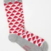 Grey Mens Geo Santa Socks 1 Pack