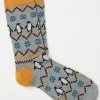 Grey Mens Penguin Fairisle Socks 1 Pack