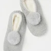 Grey Short Slipper Socks