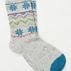 Grey Womens Fairisle Pattern Socks 1 Pack