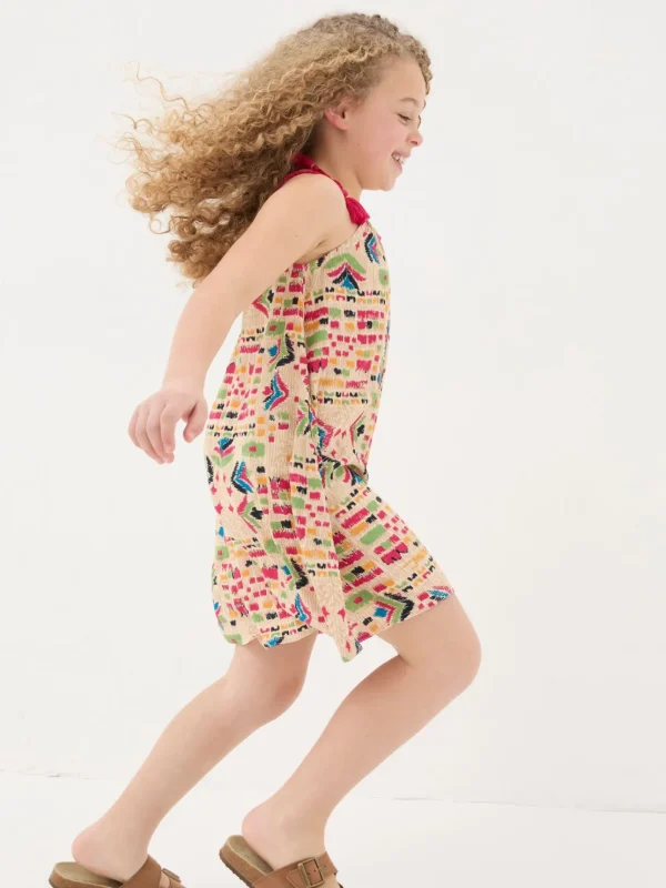 Hallie Natural Trail Marks Swing Dress