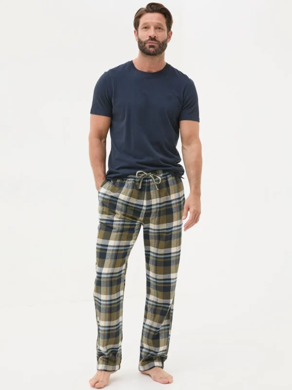 Hambrook Green Check Pyjama Bottoms