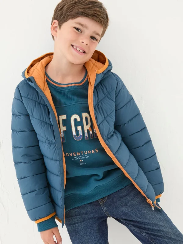 Harry Blue Hooded Padded Jacket