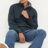 Haxby Navy Blue Half Neck Sweatshirt