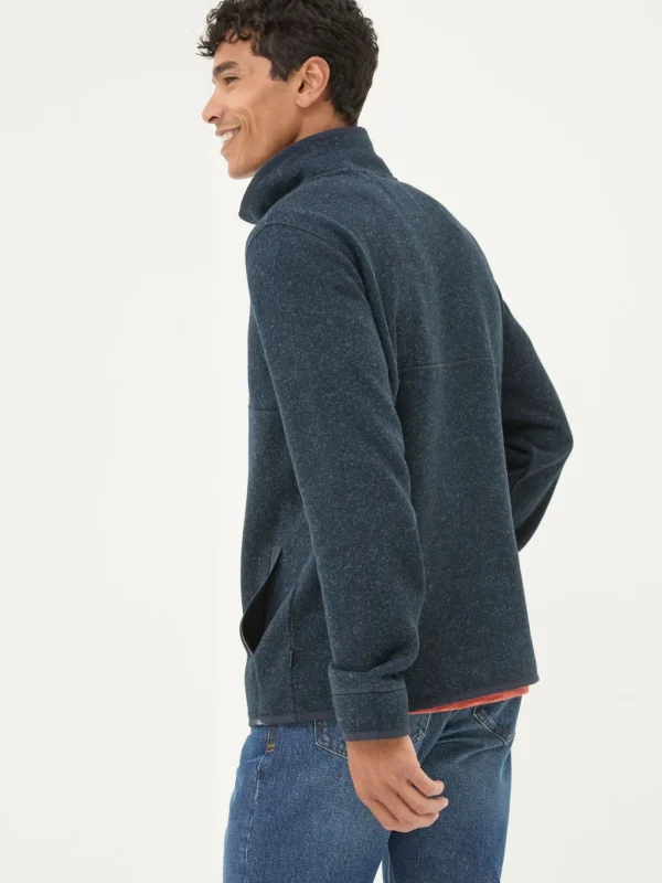 Haxby Navy Blue Half Neck Sweatshirt