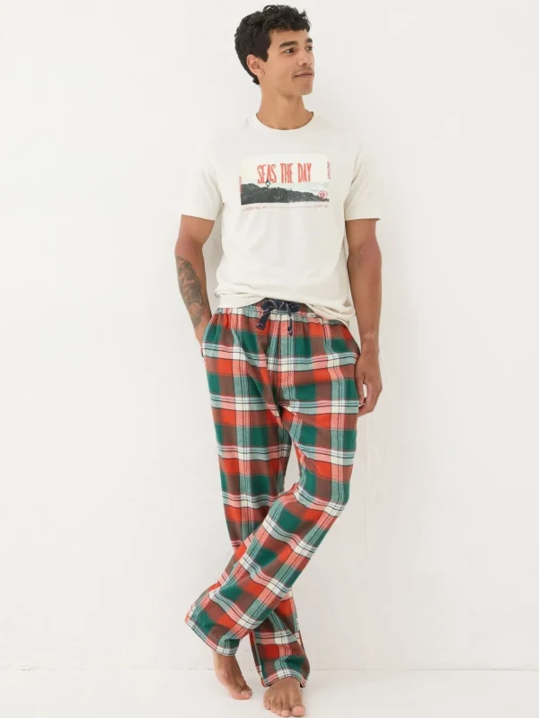 Helmsley Orange Check Pyjama Bottoms