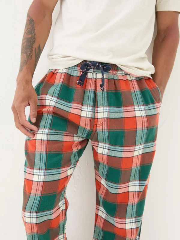 Helmsley Orange Check Pyjama Bottoms