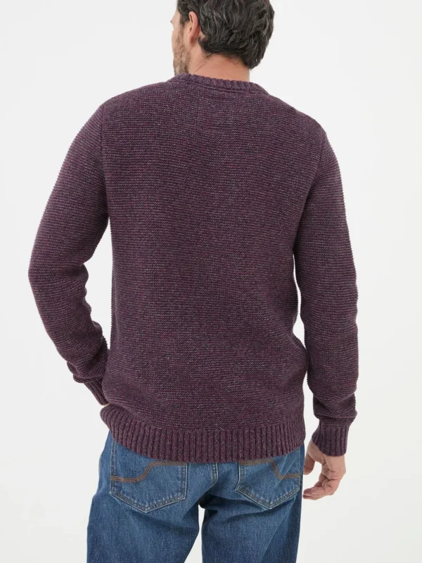 Hove Burgundy Red Crew Neck Jumper