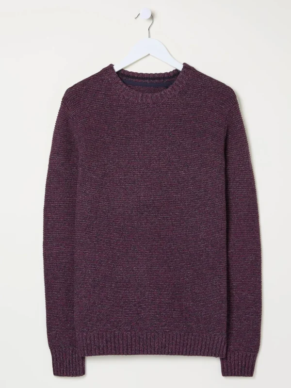 Hove Burgundy Red Crew Neck Jumper