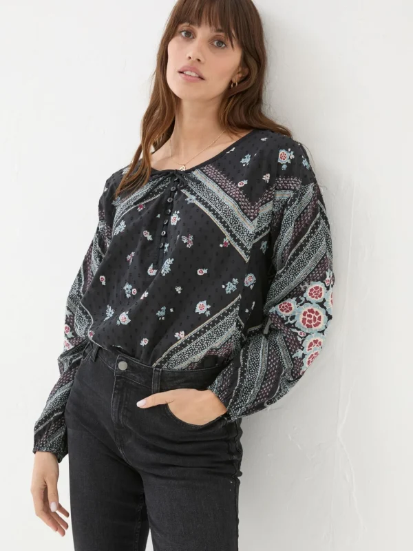 Ishana Black Frontier Blouse