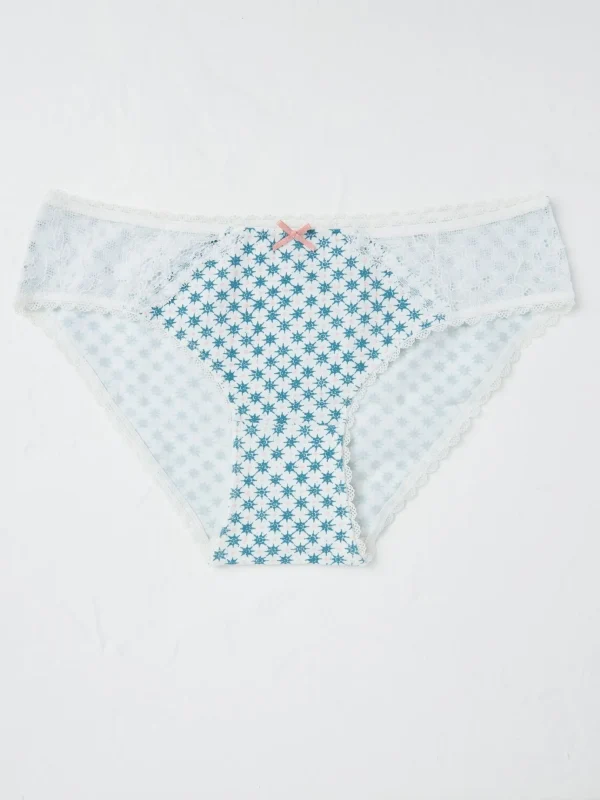 Ivory Geometric Mini Knickers