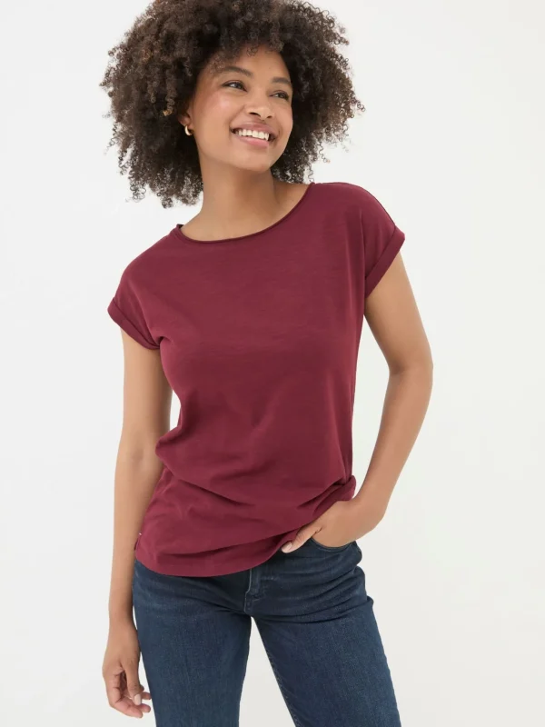 Ivy Organic Cotton Burgundy Red T-Shirt