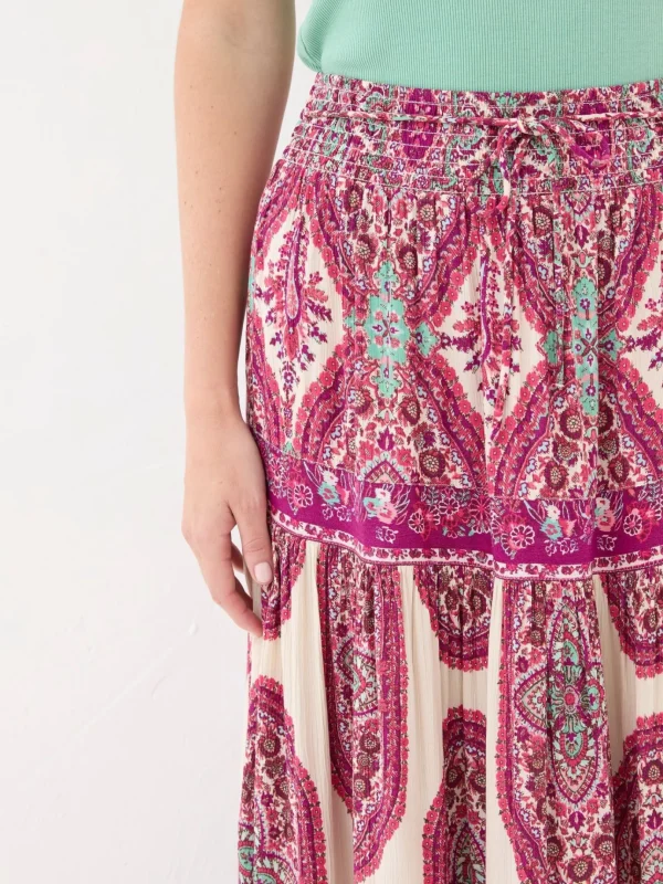 Jayla Purple Detail Paisley Maxi Skirt