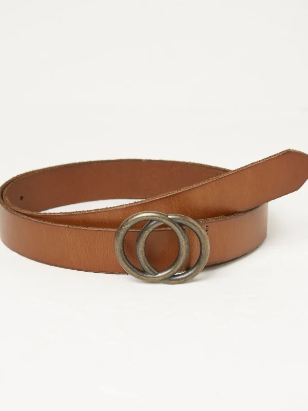 Jean Brown Double Circle Belt