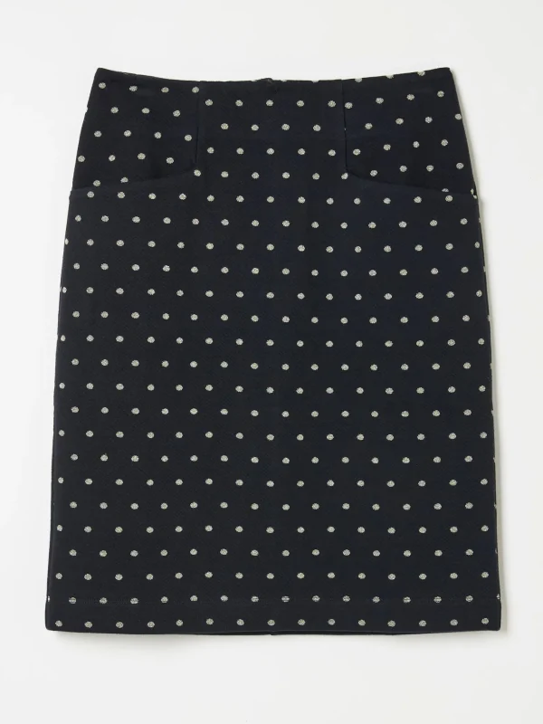 Jennie Black Metallic Spot Skirt