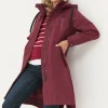 Juno Red Waterproof Long Coat