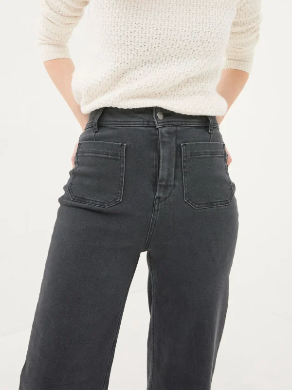 Keswick Grey Wide Leg Crop Jeans