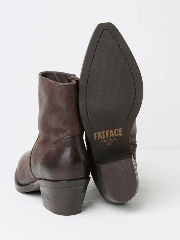 Leonie Brown Ankle Western Boots