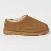 Lewis Tan Brown Suede Snug Mule Slippers