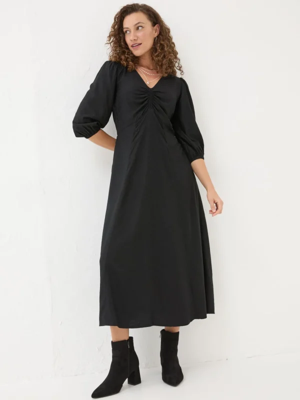 Libby Black Midi Dress