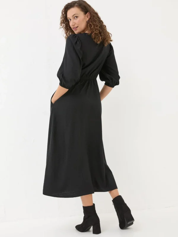 Libby Black Midi Dress