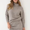 Light Brown Amara Roll Neck Knitted Jumper