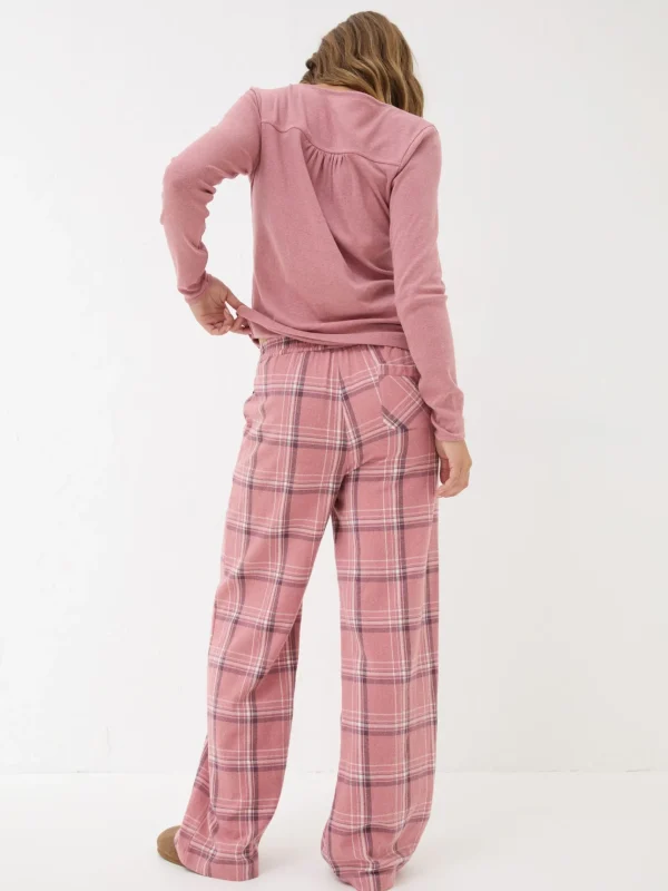 Lola Pink Check 100% Cotton Pyjama Bottoms